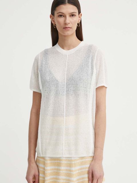 AERON t-shirt z domieszką lnu CAYMEN - zdjęcie produktu nr 1