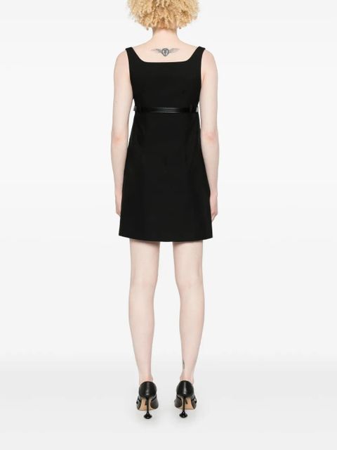 Coperni belted tailored mini dress - Black