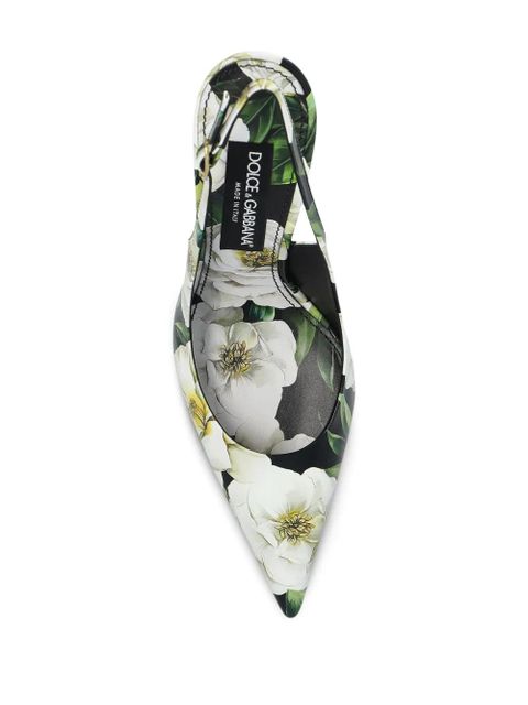 Dolce & Gabbana 120mm floral-print pumps - White