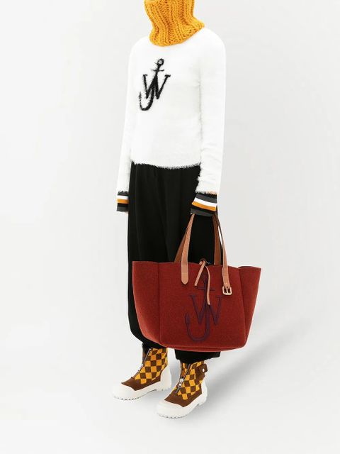 JW Anderson JW Anchor print textured jumper - White