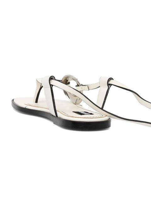 ALOHAS Morosia leather ankle-tie sandals - White - zdjęcie produktu nr 2