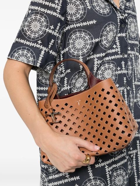 Tod's hanging-T perforated tote bag - Brown - zdjęcie produktu nr 2