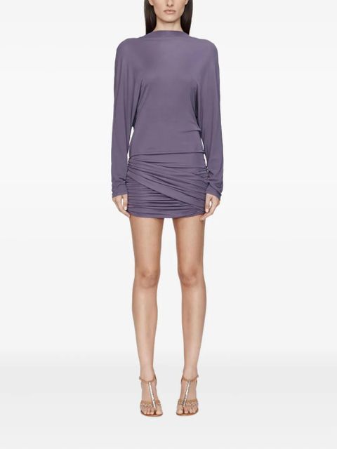 Christopher Esber Luna draped jersey mini dress - Purple