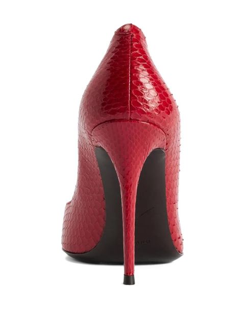Giuseppe Zanotti 105mm Raquel snakeskin-effect pumps - Red - zdjęcie produktu nr 2