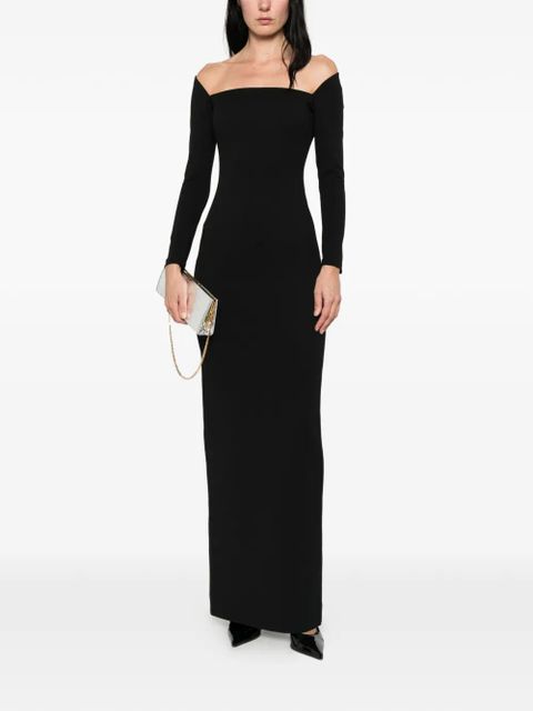 Solace London Lolita square-neck long-sleeves maxi dress - Black - zdjęcie produktu nr 2