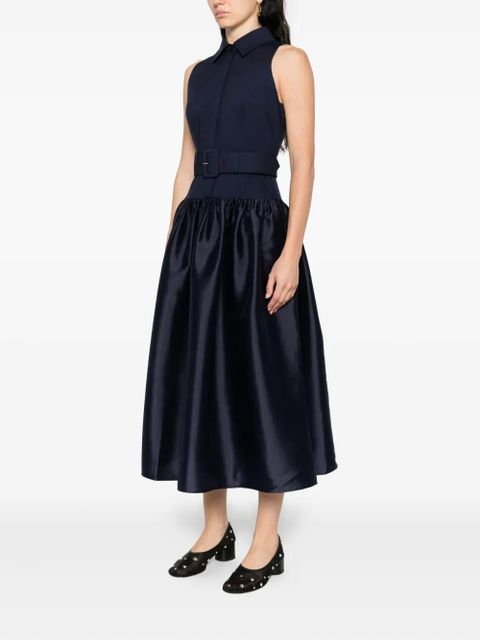 Self-Portrait belted dress - Blue