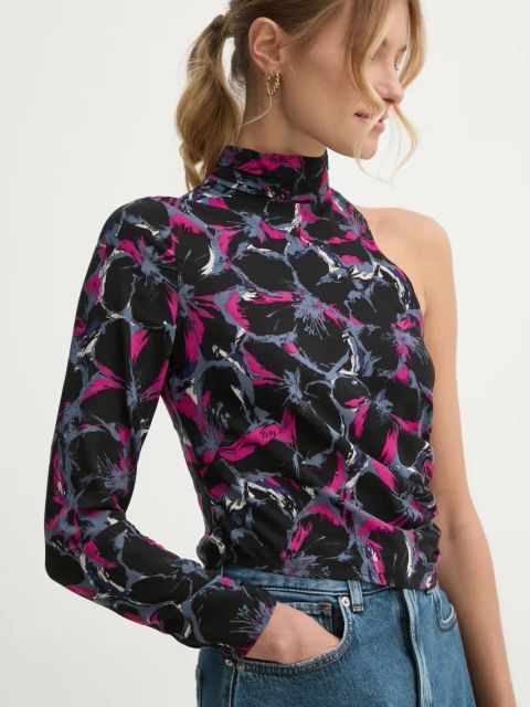 Pepe Jeans bluzka ARIA damska kolor czarny wzorzysta PL304974