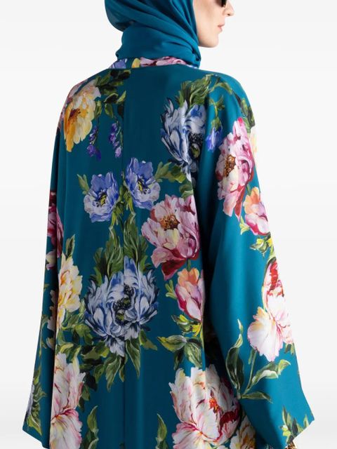 Dolce & Gabbana floral-print maxi dress - Blue