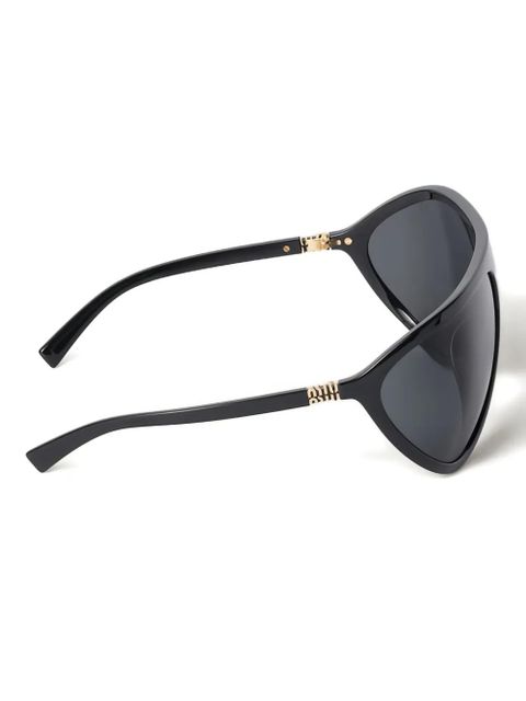 Miu Miu Eyewear geometric-frame sunglasses - Black