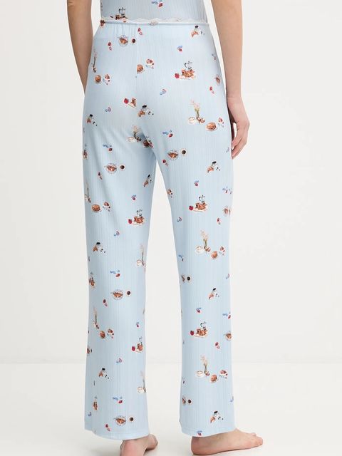 Abercrombie & Fitch spodnie piżamowe damska kolor niebieski KI146-5112-111