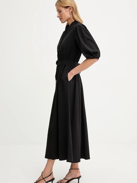 Answear.LAB sukienka kolor czarny maxi rozkloszowana - zdjęcie produktu nr 2