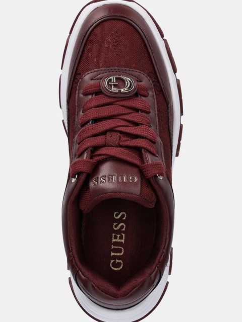 Guess sneakersy BERRETT2 damskie kolor bordowy FLFBRT ELE12