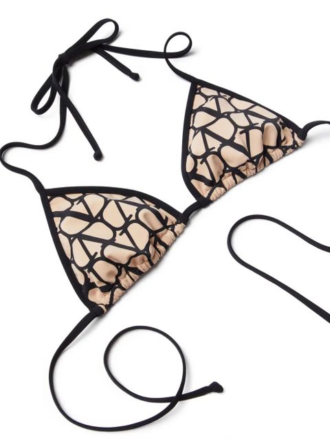 Valentino Garavani Toile Iconographe side-tie bikini - Neutrals