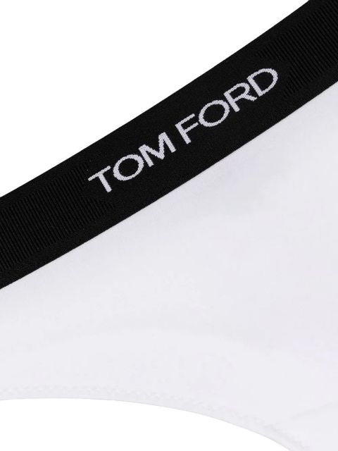 TOM FORD logo-waistband thong - White - zdjęcie produktu nr 2