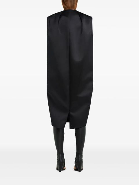 Courrèges satin-finish coat - Black