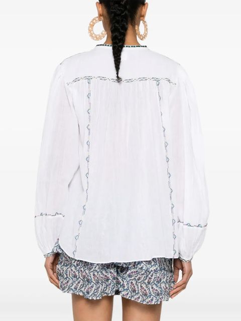 MARANT ÉTOILE Silekia cotton blouse - White