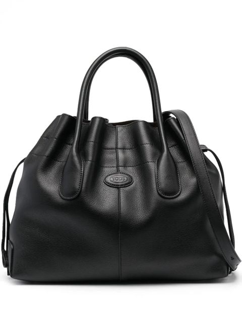 Tod's small Di drawstring leather tote bag - Black - zdjęcie produktu nr 1