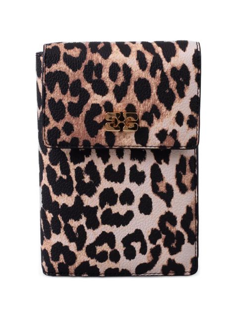 GANNI leopard-print flap wallet - Neutrals - zdjęcie produktu nr 1