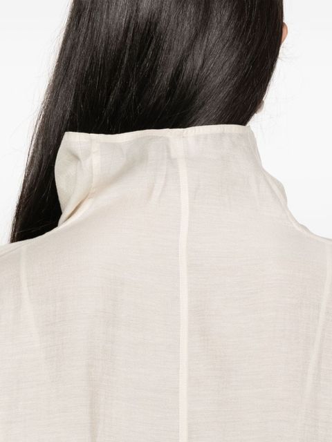 TOTEME funnel-neck organza blouse - White