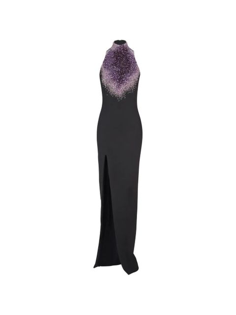 Balmain halterneck embroidered maxi dress - Black - zdjęcie produktu nr 1