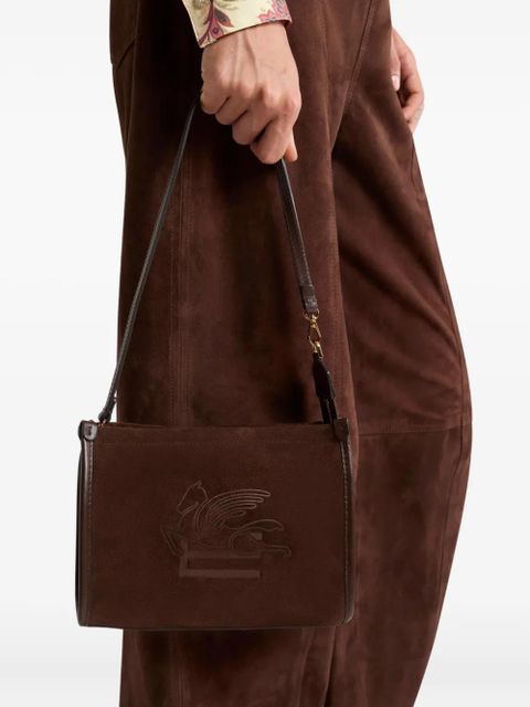 ETRO small logo-embossed suede shoulder bag - Brown - zdjęcie produktu nr 2