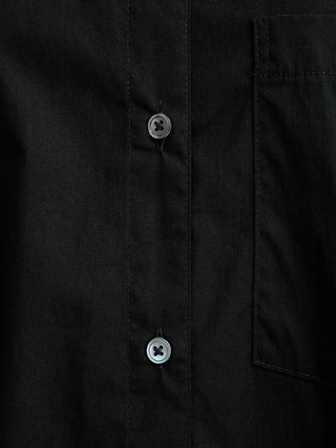 Marc O'Polo koszula damska kolor czarny relaxed z kołnierzykiem klasycznym 508113442221