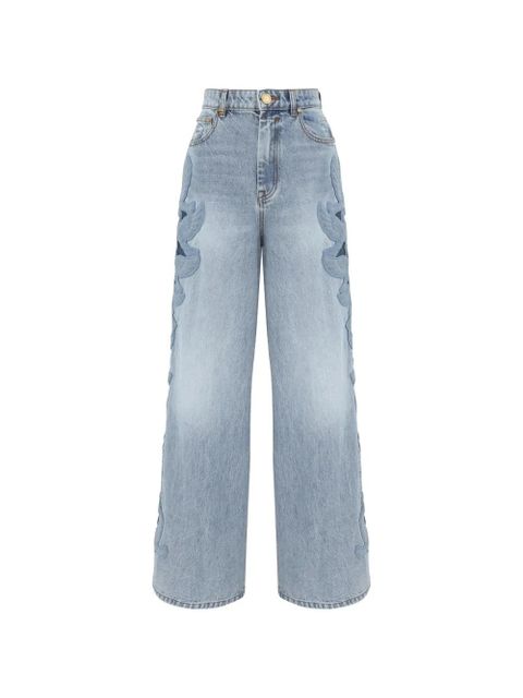 ZIMMERMANN Alchemy applique cut-out embroidered jeans - Blue - zdjęcie produktu nr 1