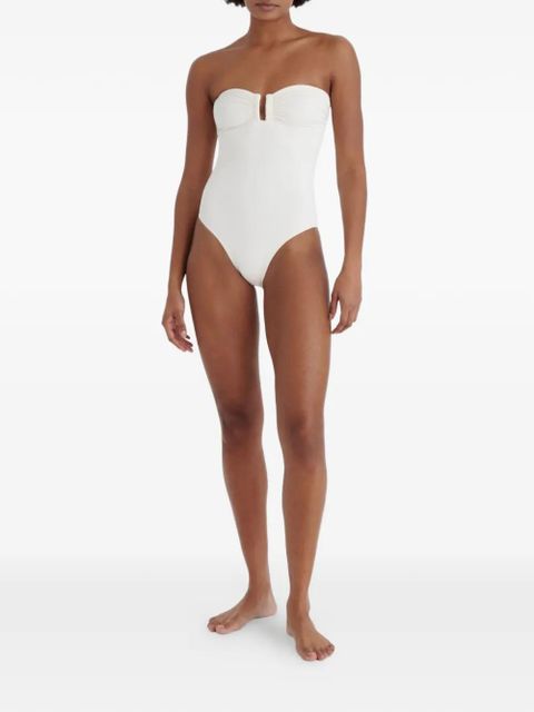 ERES Cassiopée ruched swimsuit - White