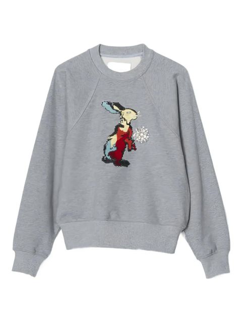 3.1 Phillip Lim rabbit-motif graphic sweatshirt - Grey - zdjęcie produktu nr 1