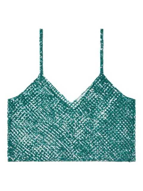 Alanui Nothing but Light V-neck tank top - Green - zdjęcie produktu nr 1