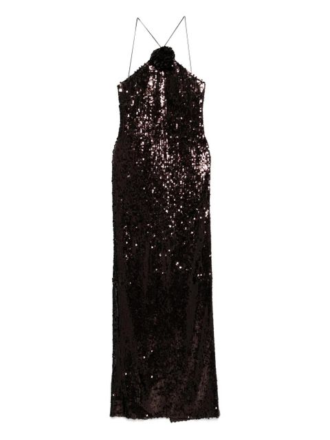 Magda Butrym halterneck sequinned dress - BROWN - zdjęcie produktu nr 1