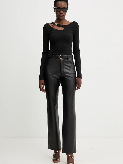 Guess bluzka ELEANOR damska kolor czarny z aplikacją W5BP18 KC7M2