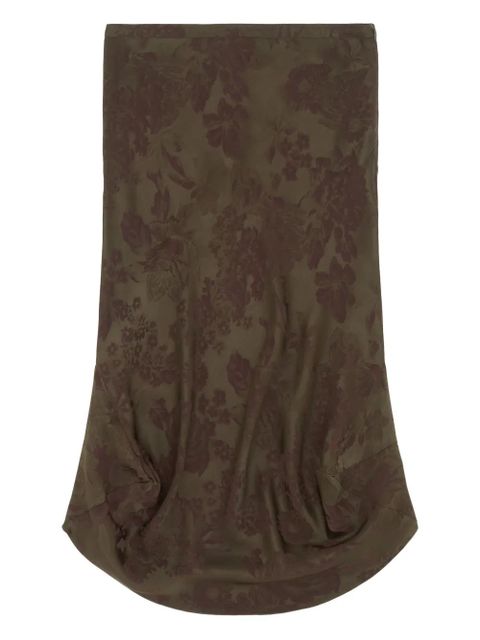 MM6 Maison Margiela jacquard midi skirt - Brown - zdjęcie produktu nr 1