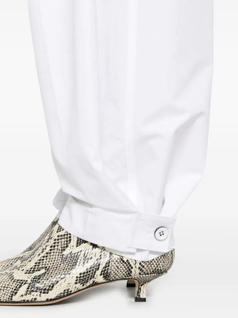 Jil Sander cotton trousers - White