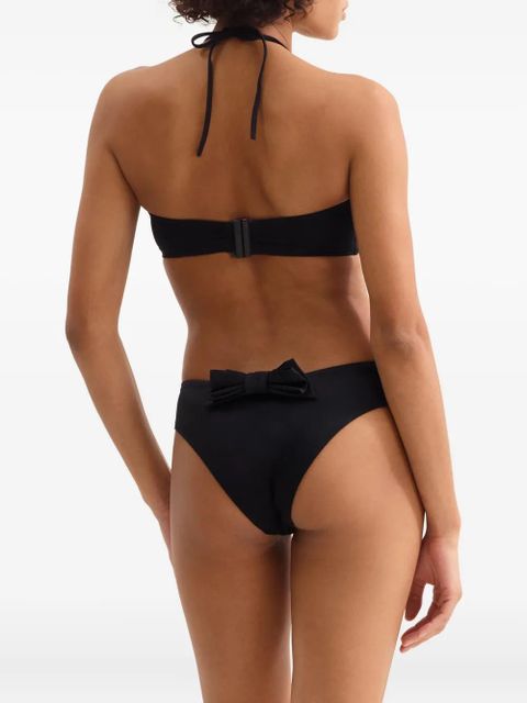 ERES Satin bandeau bikini top - Black