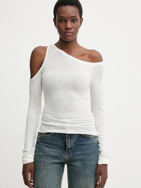 Miss Sixty longsleeve z dodatkiem wełny kolor beżowy 6S4SJ06300 - zdjęcie produktu nr 2