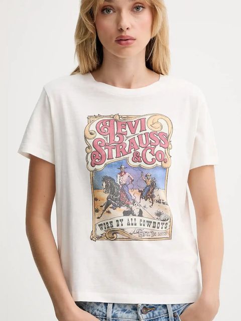 Levi's t-shirt bawełniany damski kolor biały A8804 - zdjęcie produktu nr 2