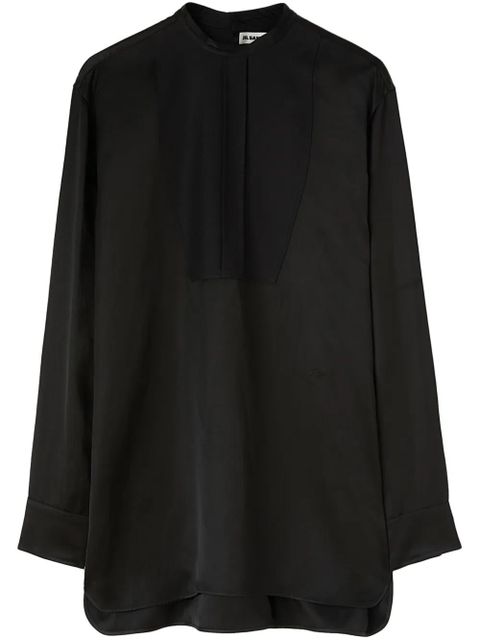 Jil Sander Thursday P.M. linen-blend shirt - Black - zdjęcie produktu nr 1