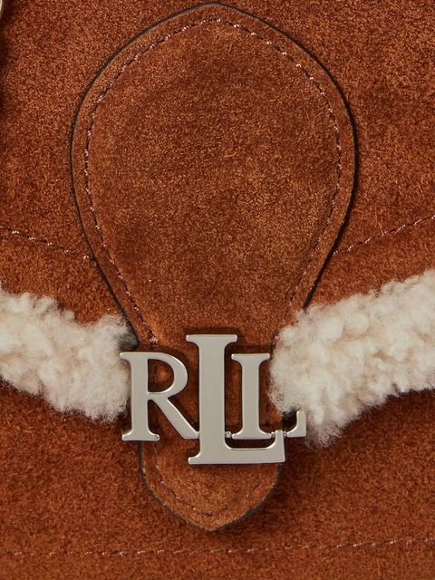 Lauren Ralph Lauren portfel skórzany damski kolor brązowy 432980754