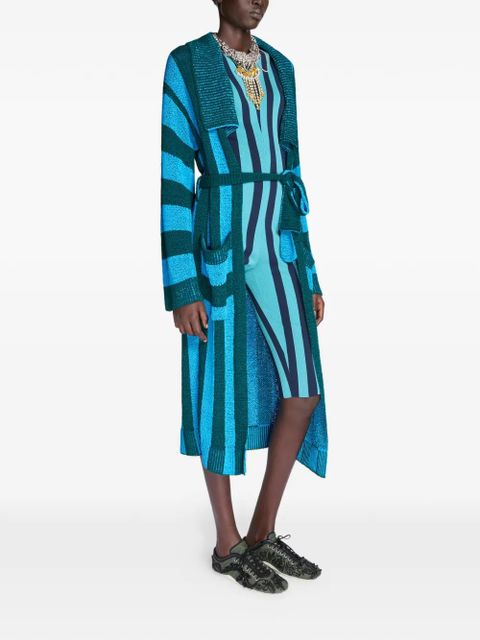 DRIES VAN NOTEN belted cardigan - Blue