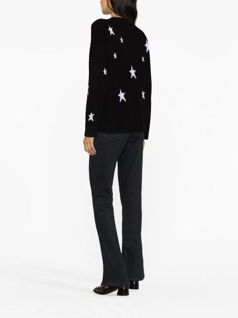 Zadig&Voltaire Markus star-print cashmere jumper - Black