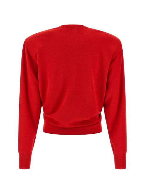 Magda Butrym draping knot wool knitwear - Red - zdjęcie produktu nr 2