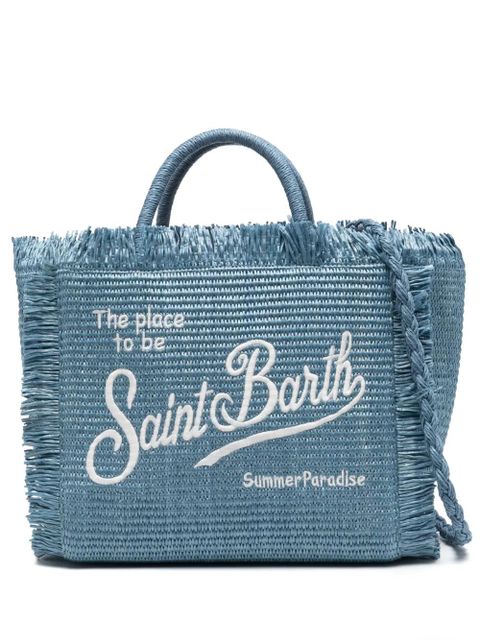 MC2 Saint Barth Colette fringed beach bag - Blue - zdjęcie produktu nr 1