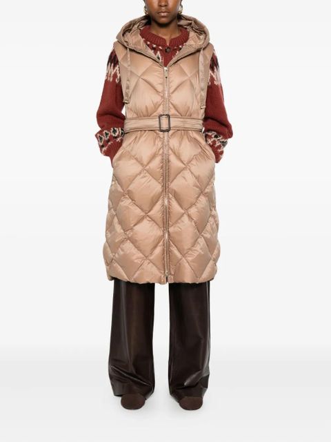 Max Mara belted quilted coat - Neutrals - zdjęcie produktu nr 2