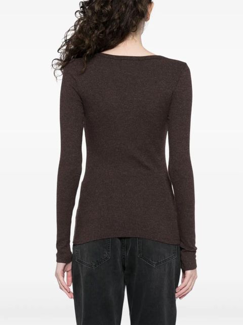 AGOLDE Corey scoop-neck T-shirt - Brown