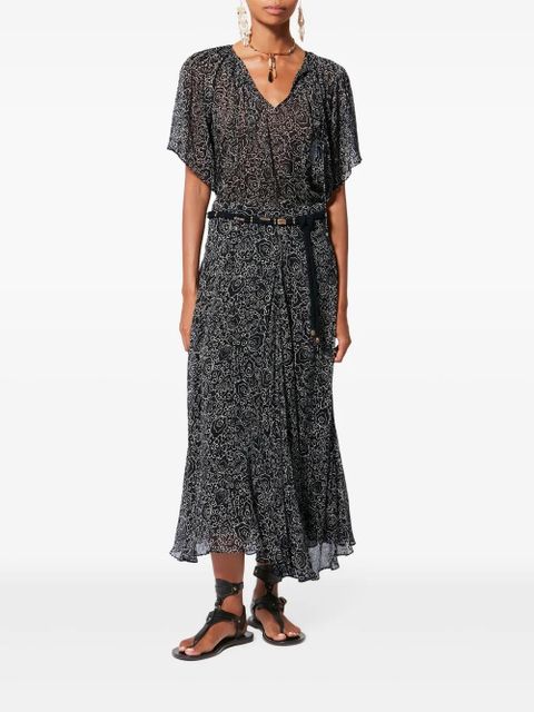 MARANT ÉTOILE Neslya printed blouse - Black - zdjęcie produktu nr 2