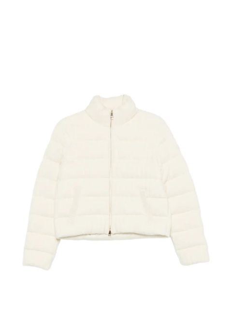 Moncler knitted zip-up puffer jacket - Neutrals - zdjęcie produktu nr 1