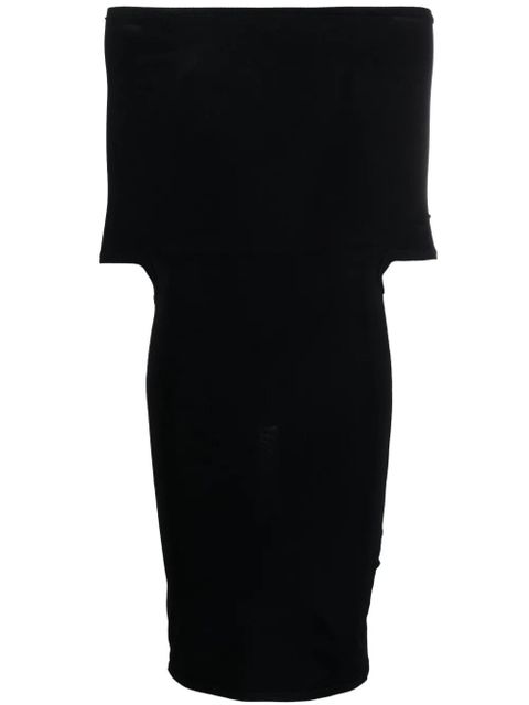 WARDROBE.NYC Off Shoulder bodycon minidress - Black - zdjęcie produktu nr 1