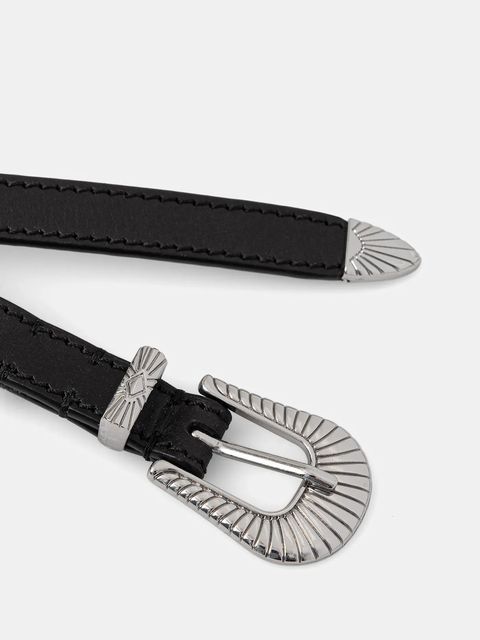 Hoss Intropia pasek skórzany damski kolor czarny 5022313 - zdjęcie produktu nr 2