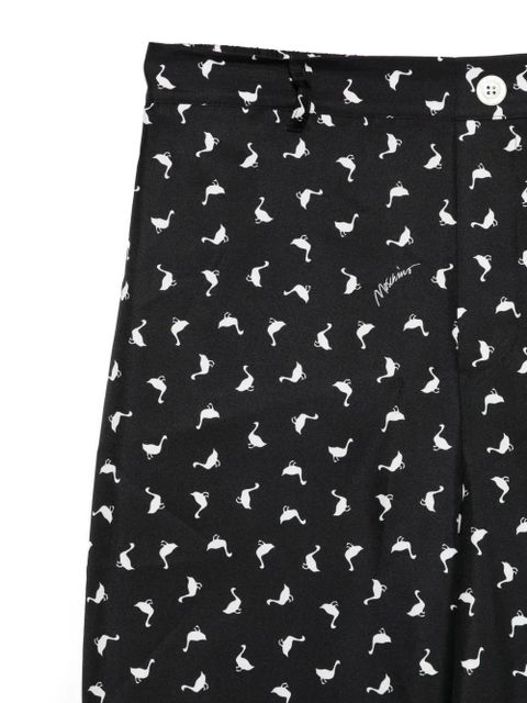 Moschino printed straight trousers - Black